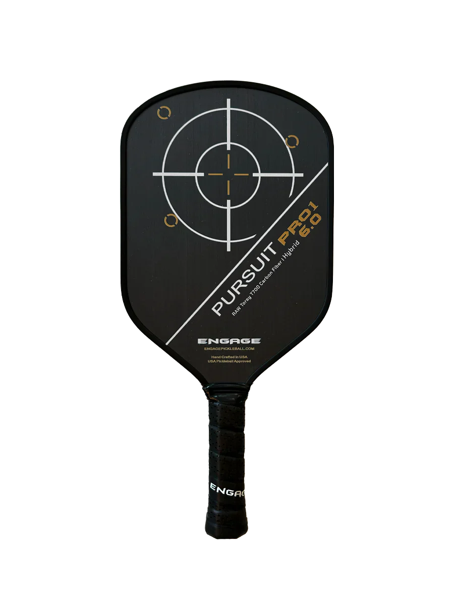 Engage Pursuit Pro1 6.0 Hybrid | Raw T700 Carbon Fibre Pickleball Paddel