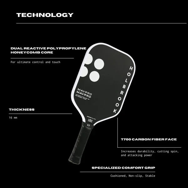Holbrook Pro Series Mav Pro 16mm 2.0 Pickleball Paddle (Pink)