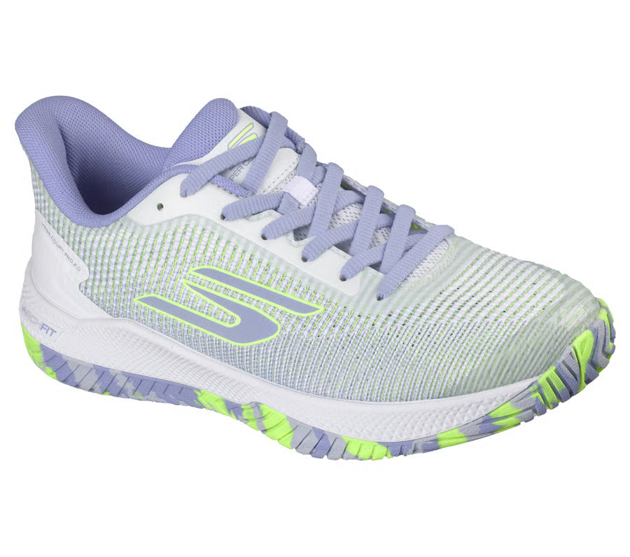 Skechers Viper Court Pro 2.0 Womens Pickleball Shoes (White/Periwinkle)