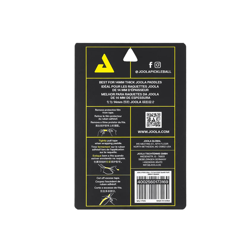 Joola Pickleball Clear Edge Guard Tape (850mm)
