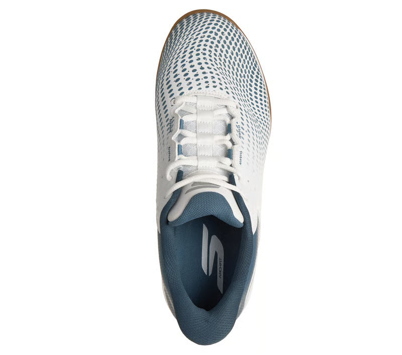 Skechers Slip-Ins GO Viper Court Reload Men Pickleball Shoes (White/Light Blue)