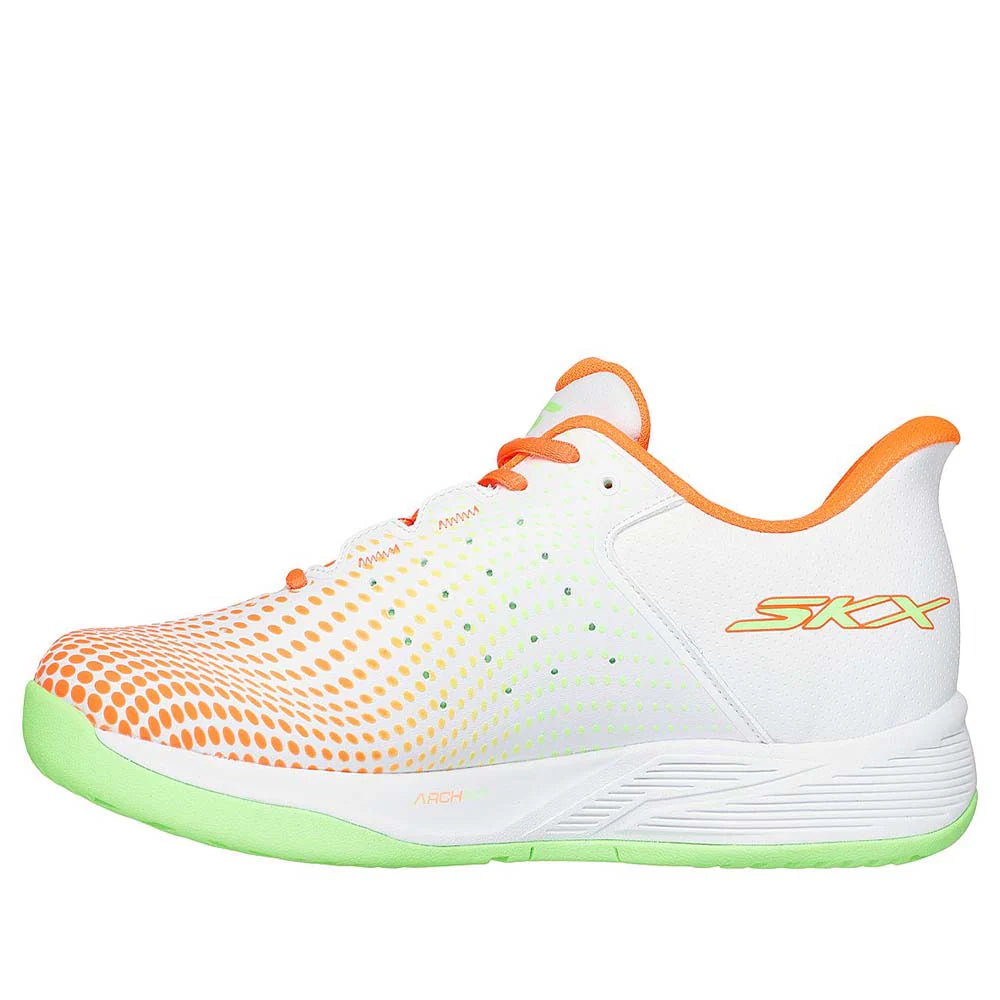 Skechers Slip-Ins GO Viper Court Reload Men Pickleball Shoes (White/Orange)