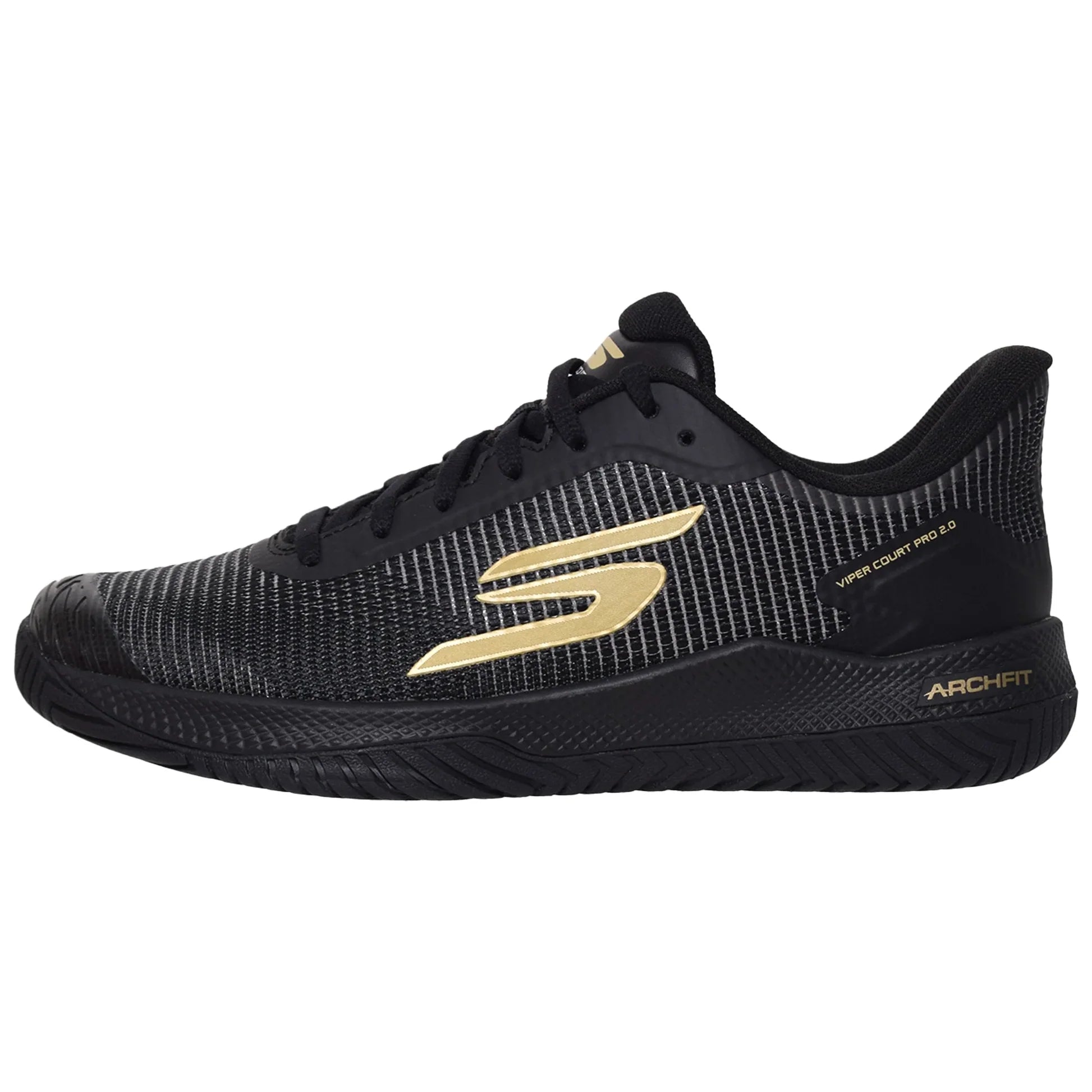 Skechers Viper Court Pro 2.0 Mens Pickleball Shoes (Black/Gold)