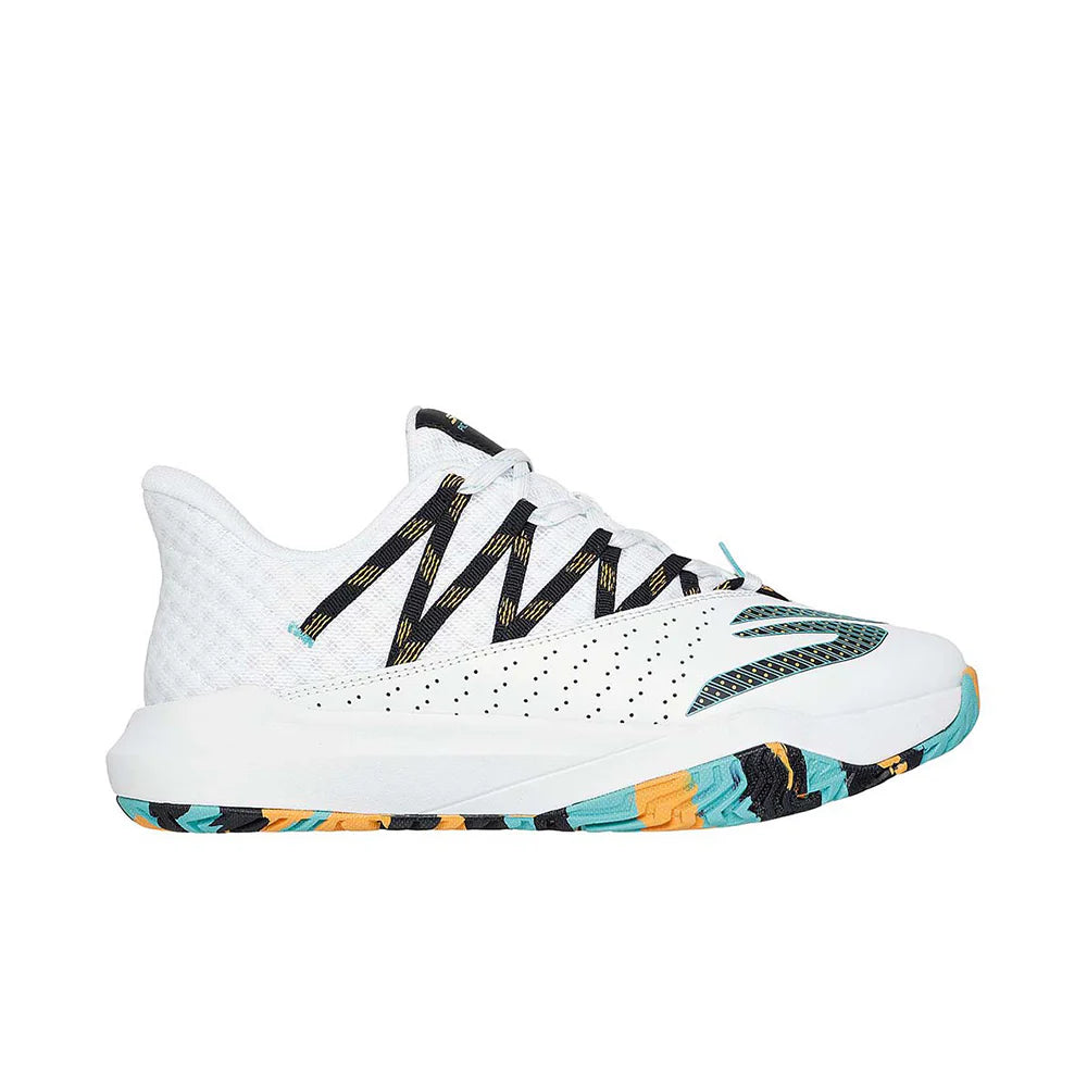 Skechers Go Viper Court Rally Men Pickleball Shoes (White/Turquoise)