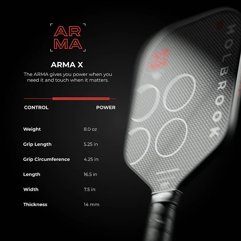 Holbrook Arma Metallic X 14mm Pickleball Paddle