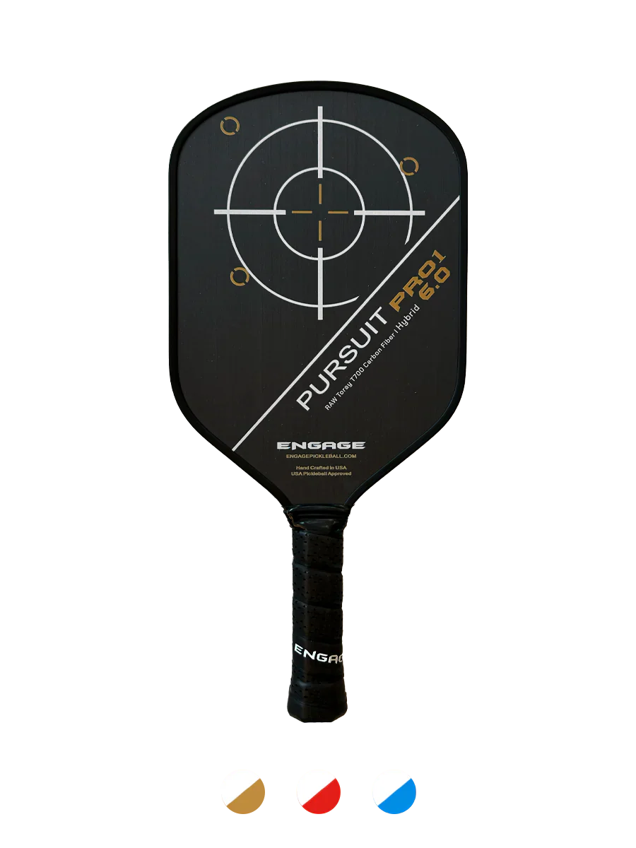 Engage Pursuit Pro1 6.0 Hybrid | Raw T700 Carbon Fibre Pickleball Paddel