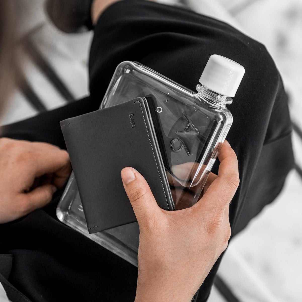 A6 Memobottle - The Flat Water Bottle Designed to fit in Your Bag | BPA Free | 12oz (375ml)