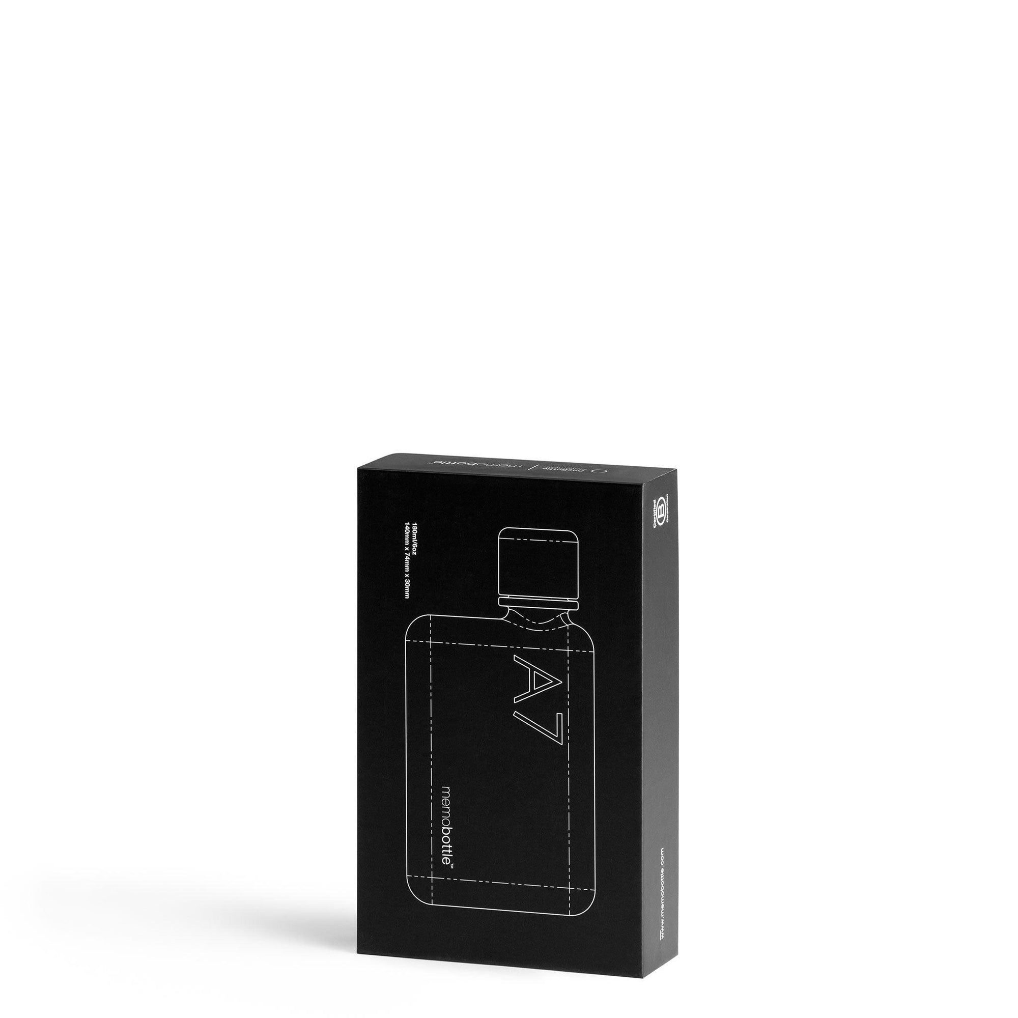 A7 Memobottle - The flat water bottle that fits in your bag | BPA Free | 6oz (180ml)