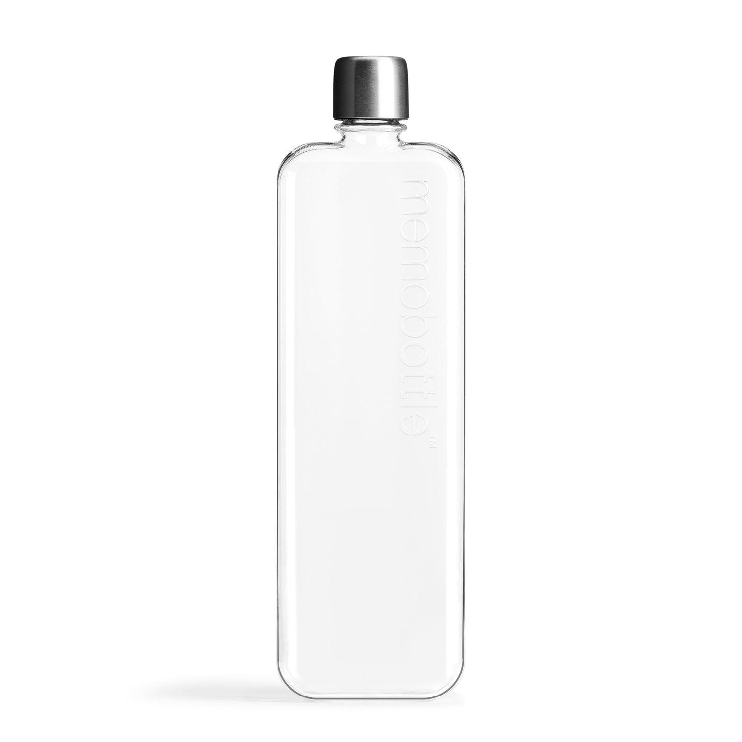 Slim Memobottle - The flat water bottle that fits in your bag | BPA Free | 15oz (450ml)